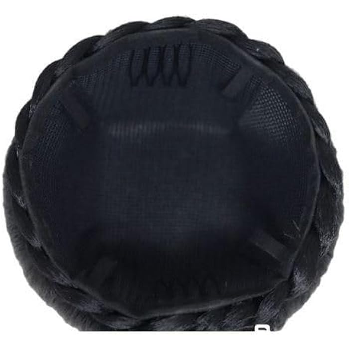 Donut Wig Bun Grey Synthetic Chignon Styling Round Hair Accessory - Image 2